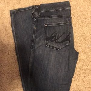 Express skinny, low rise jeans